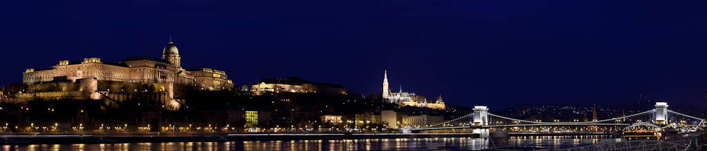 Hungary - Budapest - Buda Castle, Chain Bridge, and Mathias Church - South